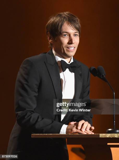 Sean Baker speaks onstage at the Academy of Motion Picture Arts and Sciences' 9th Annual Governors Awards at The Ray Dolby Ballroom at Hollywood &...