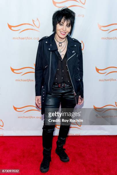 Joan Jett attends the 2017 a funny thing happened on the way to cure Parkinson's benefitting The Michael J. Fox Foundation at the Hilton New York on...