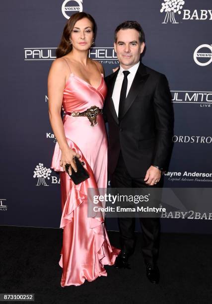 Ingrid Vandebosch and Jeff Gordon attend The 2017 Baby2Baby Gala presented by Paul Mitchell on November 11, 2017 in Los Angeles, California.