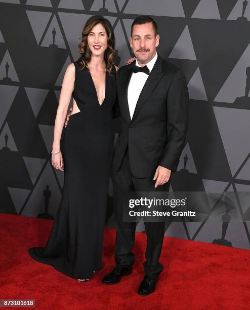 Jackie Sandler, Adam Sandler arrives at the Academy Of Motion Picture Arts And Sciences' 9th Annual Governors Awards at The Ray Dolby Ballroom at...