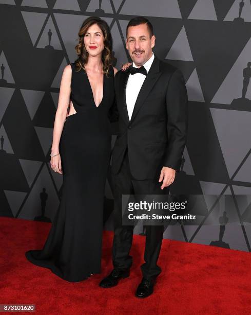 Jackie Sandler, Adam Sandler arrives at the Academy Of Motion Picture Arts And Sciences' 9th Annual Governors Awards at The Ray Dolby Ballroom at...