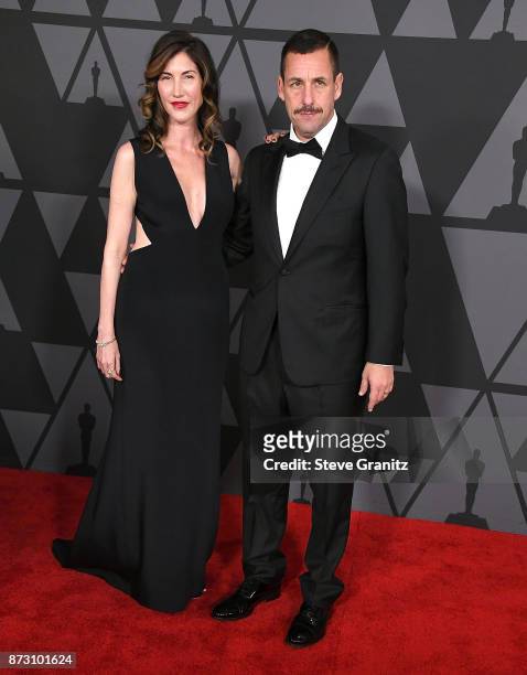 Jackie Sandler, Adam Sandler arrives at the Academy Of Motion Picture Arts And Sciences' 9th Annual Governors Awards at The Ray Dolby Ballroom at...