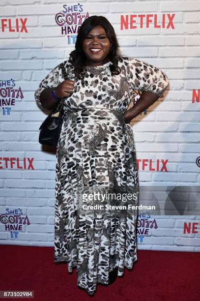 Gabourey Sidibe attends the Netflix Original Series "She's Gotta Have It" Premiere at Brooklyn Academy of Music on November 11, 2017 in New York City.