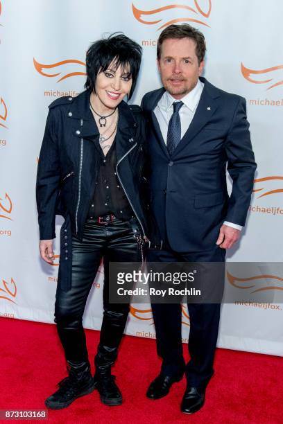 Joan Jett and Michael J. Fox attend the 2017 a funny thing happened on the way to cure Parkinson's benefitting The Michael J. Fox Foundation at the...