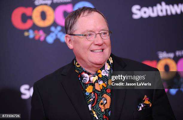 John Lasseter attends the premiere of "Coco" at El Capitan Theatre on November 8, 2017 in Los Angeles, California.