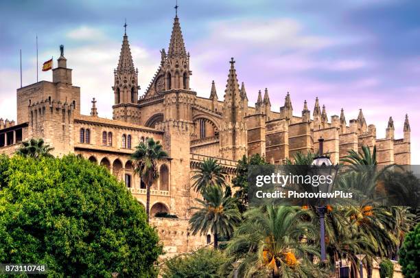 spanish cities - palma maiorca stock-fotos und bilder