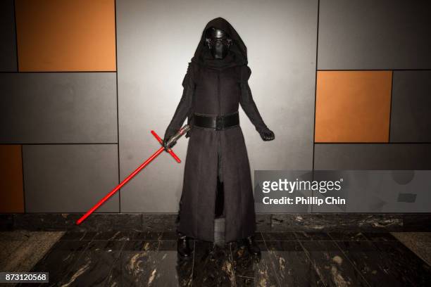 Cosplayer Liam Husdon aka Kylo Ren attends Fan Expo Vancouver at Vancouver Convention Centre on November 11, 2017 in Vancouver, Canada.
