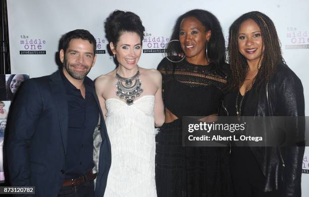 Jim Holdridge, Adrienne Wilkinson, E.D. Brown and Tracie Thoms arrive for "Sidetracked: The Series" Special Screening held at The Silent Movie...