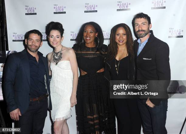 Jim Holdridge, Adrienne Wilkinson, E.D. Brown, Tracie Thoms and Miles Crawford arrive for "Sidetracked: The Series" Special Screening held at The...