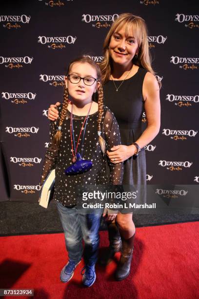 Actress Megan Price and daughter Grace Cotner attends Cavalia Odysseo Celebrity Premiere on November 11, 2017 in Camarillo, California.