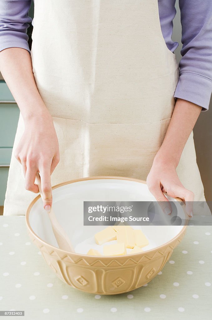 Making a cake