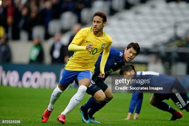 Neymar Jr of Brazil during the International Friendly match between Japan v Brazil at the Stade Pierre Mauroy on November 10, 2017 in Lille France