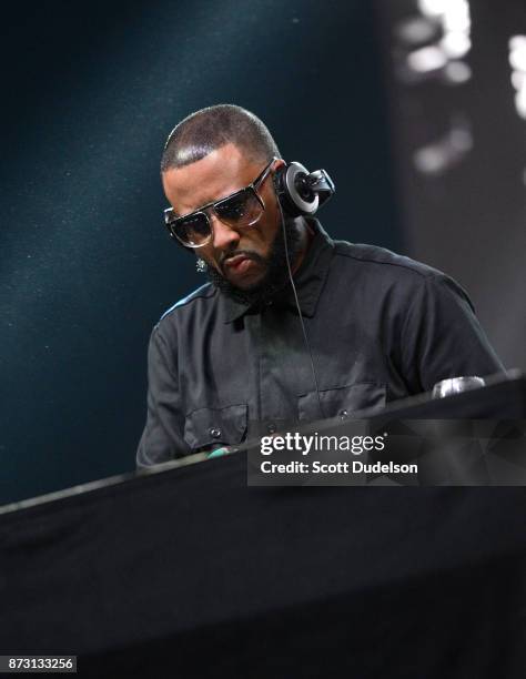 Producer Madlib performs onstage during the Tropicalia Music and Taco Festival at Queen Mary Events Park on November 11, 2017 in Long Beach,...