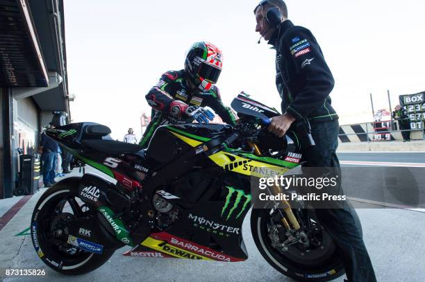 Johann Zarco start from pit during qualifying session at Valencia Motogp.