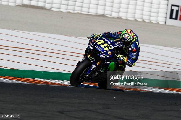 Valentino Rossi during qualifying session at Valencia Motogp.