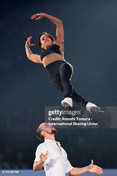 Ksenia Stolbova and Fedor Klimov of Russia perform in the gala exhibition during the ISU Grand Prix of Figure Skating at Osaka municipal central...