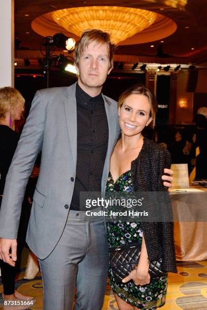 Chris Knight and Keltie Knight arrive at 'Evening With WildAid' at the Beverly Wilshire Four Seasons Hotel on November 11, 2017 in Beverly Hills,...
