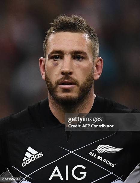 New Zealand's lock Luke Romano poses prior to a friendly rugby union international Test match between France and New Zealand All Blacks at The Stade...