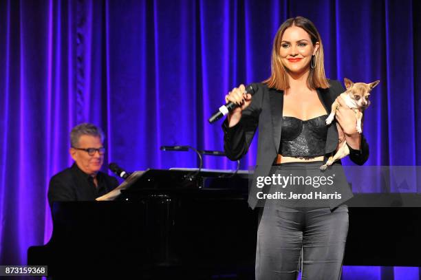 Katharine McPhee performs at 'Evening With WildAid' at the Beverly Wilshire Four Seasons Hotel on November 11, 2017 in Beverly Hills, California.