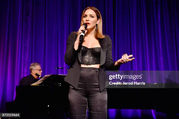 Katharine McPhee performs at 'Evening With WildAid' at the Beverly Wilshire Four Seasons Hotel on November 11, 2017 in Beverly Hills, California.