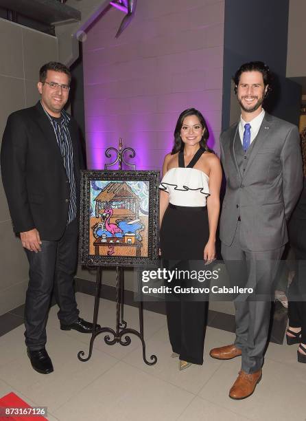 Javier Mayol ,Melissa Carcache and David Vargas attends the Hialeah Series Premiere at the Milander Center for Arts and Entertainment on November 11,...