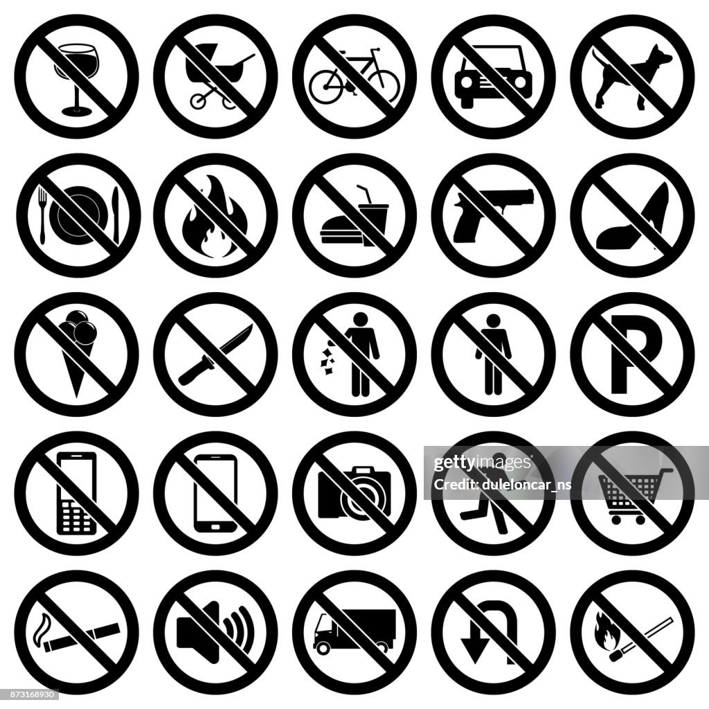 Making A Prohibited Prohibited Signs High-Res Vector Graphic - Getty Images