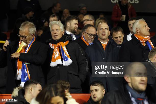 General director Eric Gudde of KNVB, board member Han Berger, operational director Gijs de Jong of KNVB, commercial director Jean-Paul Decossaux of...