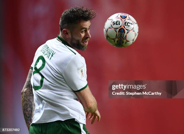 Copenhagen , Denmark - 11 November 2017; Daryl Murphy of Republic of Ireland during the FIFA 2018 World Cup Qualifier Play-off 1st Leg match between...