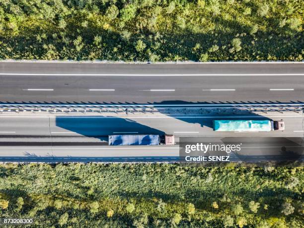 aeirial view of traffic and overpasses - ordos city stock pictures, royalty-free photos & images