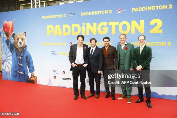 English actor Hugh Grant, director Paul King, Austrian dubbing actor Elyas M'Barek, English actor Hugh Bonneville and British ambassador to Berlin...