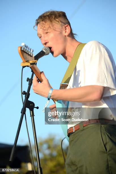 Singer George van den Broek of the band Yellow Days performs onstage during the Tropicalia Music and Taco Festival at Queen Mary Events Park on...