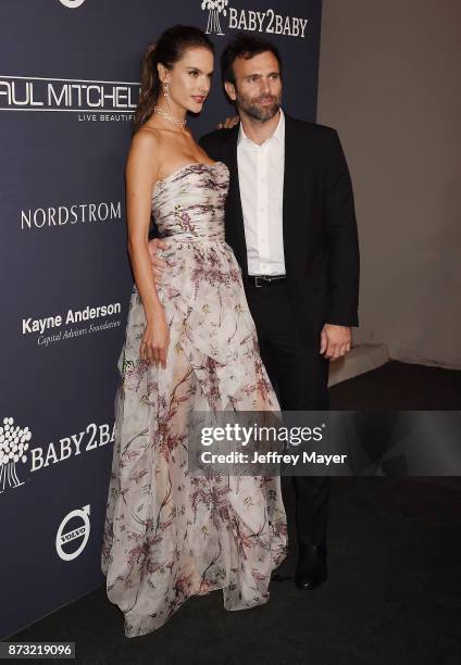 Model/actress Alessandra Ambrosio and husband/businessman Jamie Mazur attend the 2017 Baby2Baby Gala at 3Labs on November 11, 2017 in Culver City,...