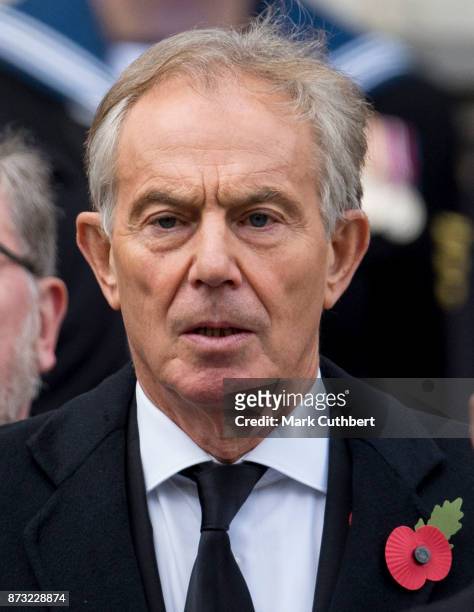 Tony Blair during the annual Remembrance Sunday memorial on November 12, 2017 in London, England. The Prince of Wales, senior politicians, including...