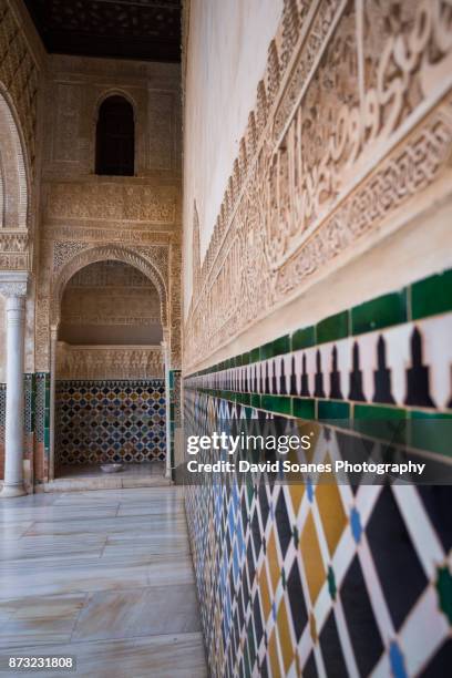 the alhambra palace in granada, spain - alhambra fotografías e imágenes de stock