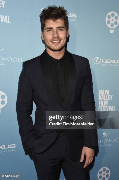 Gregg Sulkin attends the Festival Gala at CIA at Copia during ithe 7th Annual Napa Valley Film Festival on November 11, 2017 in Napa, California.