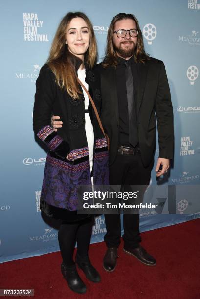 Madeline Zima and Ryan Snow attend the Festival Gala at CIA at Copia during ithe 7th Annual Napa Valley Film Festival on November 11, 2017 in Napa,...