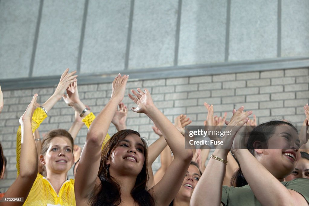 Spectators Cheering Tools Spectators Cheering At A Sporting Event High-Res Stock Photo - Getty Images