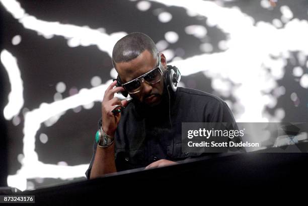 Producer Madlib performs onstage during the Tropicalia Music and Taco Festival at Queen Mary Events Park on November 11, 2017 in Long Beach,...