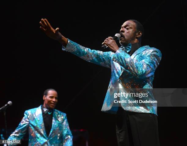 Singer William Poogie Hart of The Delfonics performs onstage during the Tropicalia Music and Taco Festival at Queen Mary Events Park on November 11,...