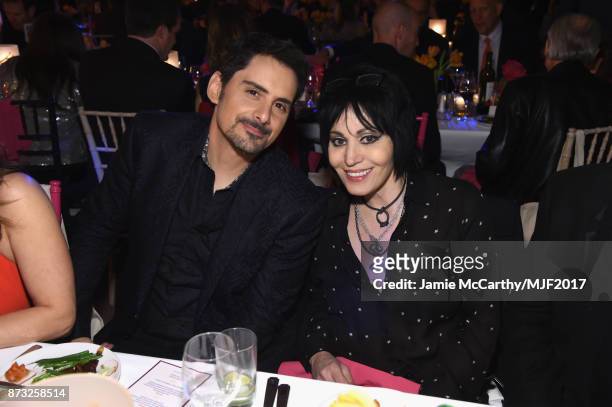 Brad Paisley and Joan Jett attend A Funny Thing Happened On The Way To Cure Parkinson's at the Hilton New York on November 11, 2017 in New York City.