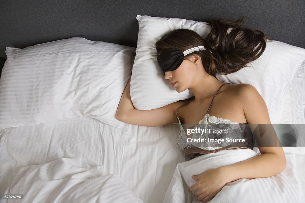 A woman sleeping