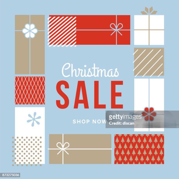 christmas design for advertising, banners, leaflets and flyers. - christmas shopping stock illustrations