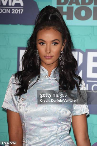 Maya Jama attends the MTV EMAs 2017 held at The SSE Arena, Wembley on November 12, 2017 in London, England.