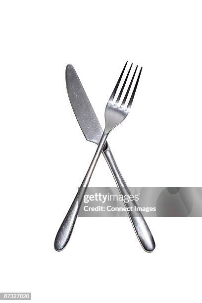 knife and fork - table knife stock pictures, royalty-free photos & images