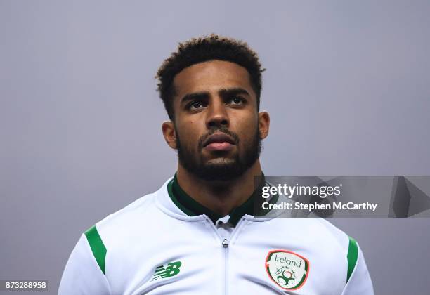 Copenhagen , Denmark - 11 November 2017; Cyrus Christie of Republic of Ireland during the FIFA 2018 World Cup Qualifier Play-off 1st Leg match...