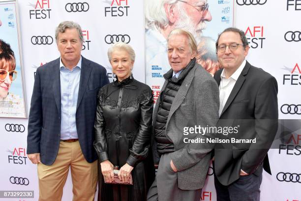 Sony Pictures Classics Co-President Tom Bernard, Helen Mirren, Donald Sutherland, and Sony Pictures Classics Co-President Michael Barker attend the...