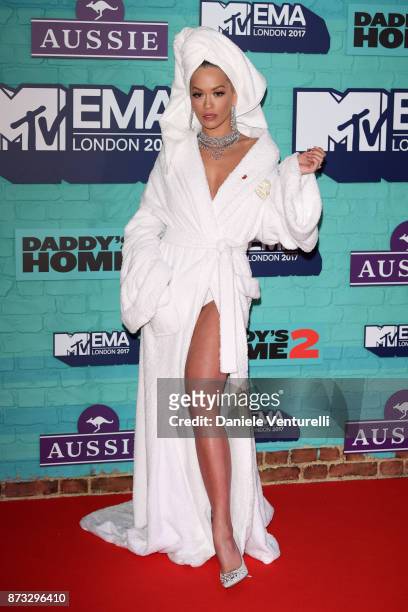 Rita Ora attends the MTV EMAs 2017 held at The SSE Arena, Wembley on November 12, 2017 in London, England.