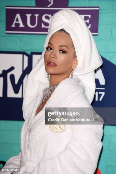 Rita Ora attends the MTV EMAs 2017 held at The SSE Arena, Wembley on November 12, 2017 in London, England.