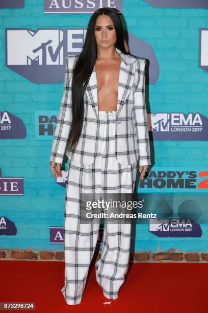 Demi Lovato attends the MTV EMAs 2017 held at The SSE Arena, Wembley on November 12, 2017 in London, England.