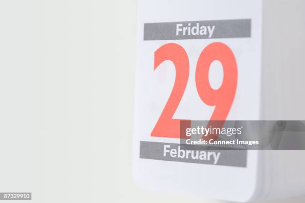 twenty ninth february on a calendar - number 29 stock pictures, royalty-free photos & images